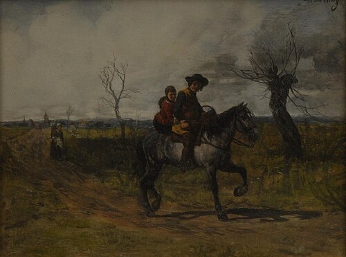 On the way to town, , Heinrich Breling