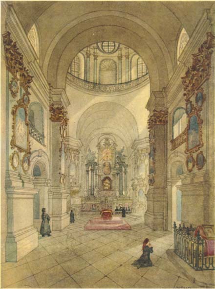 Pochaiv Cathedral (interior view), 1846, Taras Shevchenko