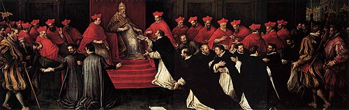 Honorius III Approving the Rule of St Dominic in 1216, 1650, Leandro Bassano