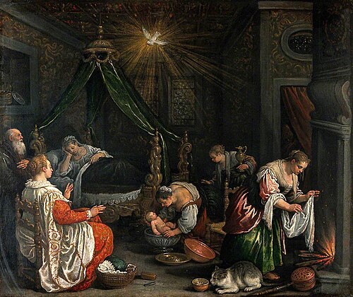 The Birth of the Virgin, , Leandro Bassano
