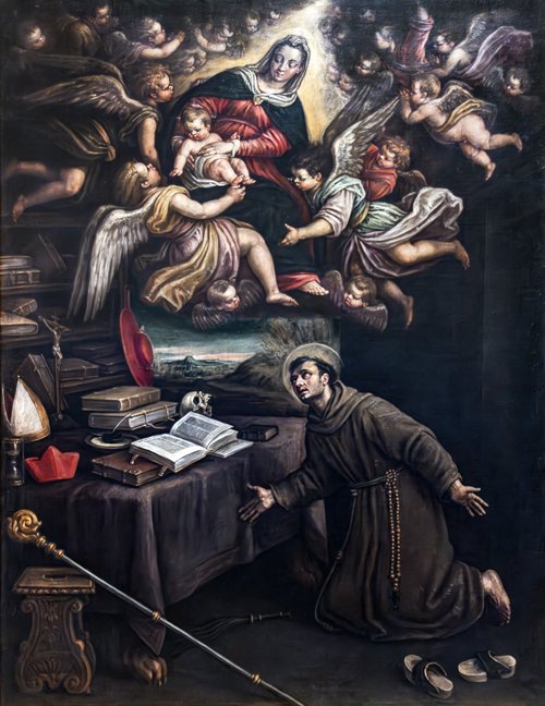 Apparition de la Vierge à Saint Bonaventure, 1602, Leandro Bassano