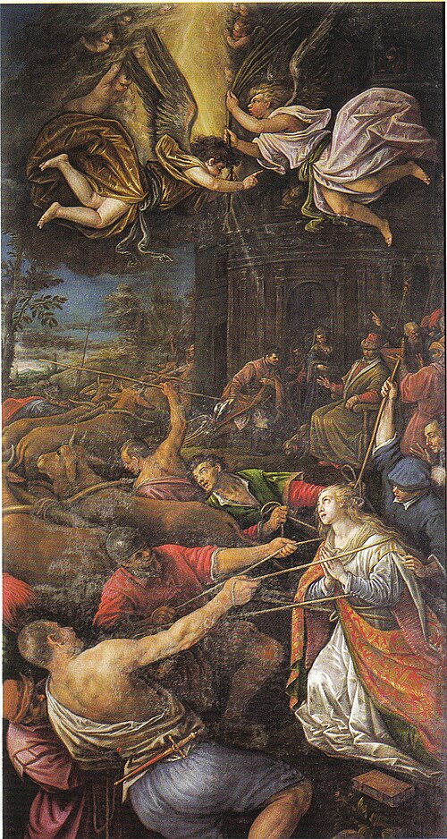 The martyrdom of Saint Lucy, 1596, Leandro Bassano