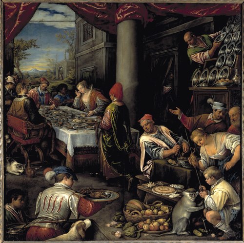 The Feast of Anthony and Cleopatra, 1600, Leandro Bassano