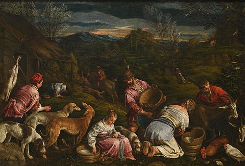 Seasonal allegory with Adam and Eve, 1580, Leandro Bassano