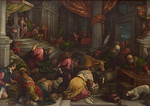 Christus vertreibt die Händler aus dem Tempel, 1593, Leandro Bassano