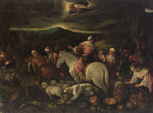 Aufbruch Abrahams ins gelobte Land, 1595, Leandro Bassano