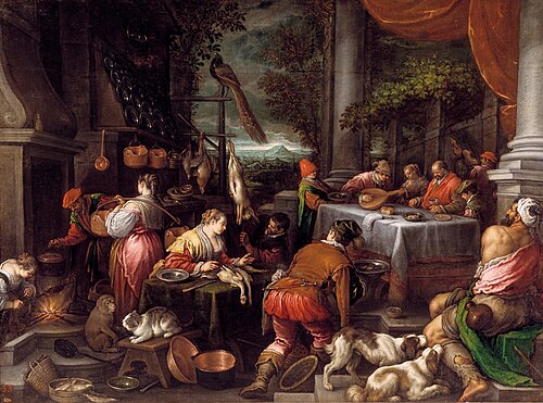 Lazarus and Dives, 1570, Leandro Bassano