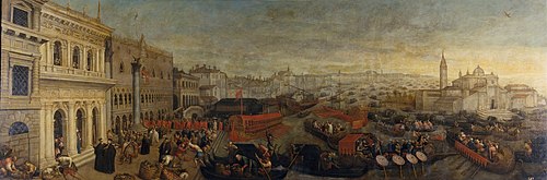 Embarkation of the Doge of Venice, 1595, Leandro Bassano