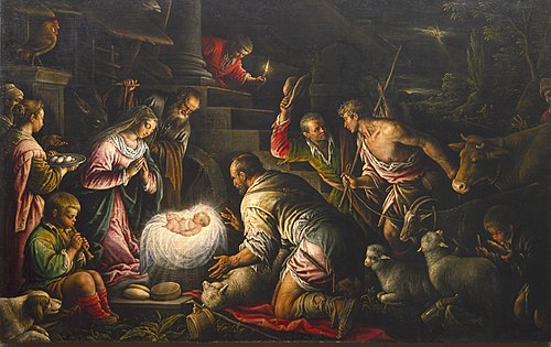 Adoration of the Shepherds, 1593, Leandro Bassano
