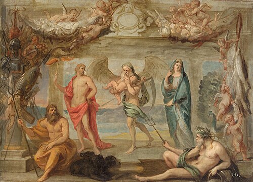 Die Elemente und die Zeit, 1638, Jan van den Hoecke