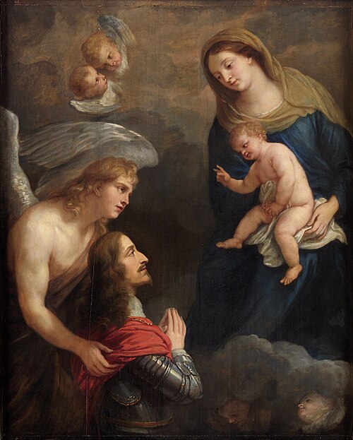 Archduke Leopold Wilhelm in prayer before the Madonna, 1650, Jan van den Hoecke