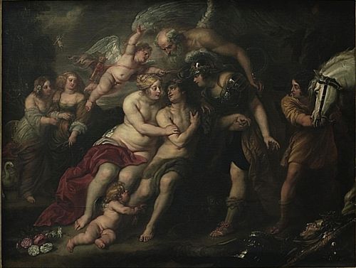 Hercules between Vice and Virtue, 1650, Jan van den Hoecke