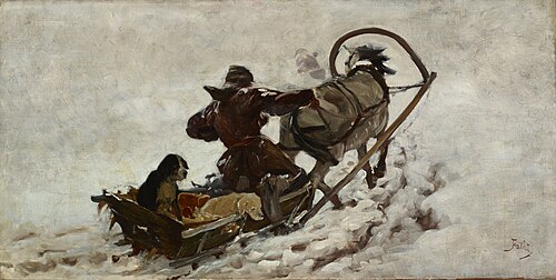 Dogs at a Hunt, 1886, Julian Fałat