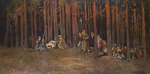 Group of Pilgrims, 1912, Julian Fałat