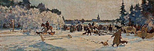 Before the Hunt in Rytwiany, 1900, Julian Fałat