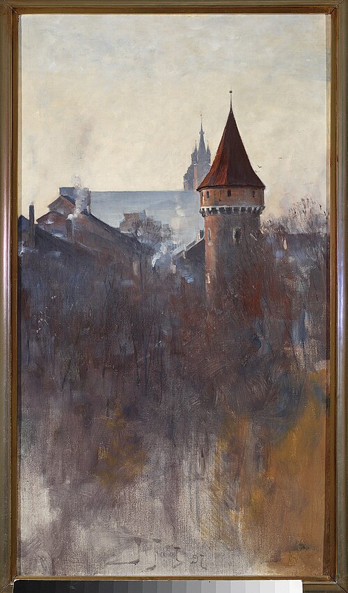 Kraków in the morning., 1897, Julian Fałat
