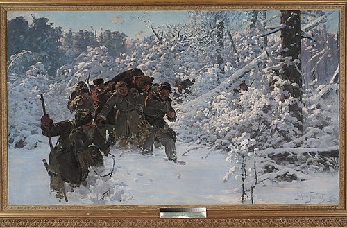 Return with a bear., 1892, Julian Fałat