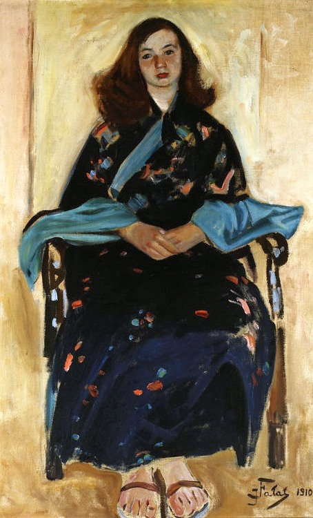 Femme dans un kimono., 1910, Julian Fałat