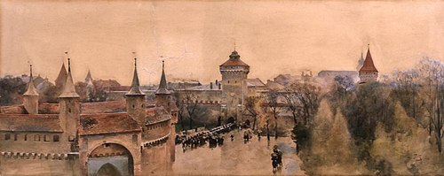 View of Cracow, 1896, Julian Fałat