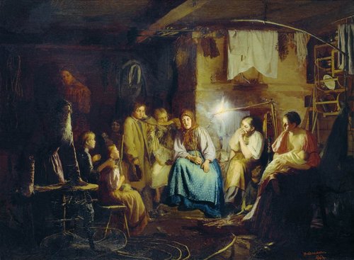 Grandma's fairy tales, 1867, Vassily Maximov