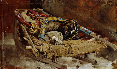 Sledge, study, , Vassily Maximov