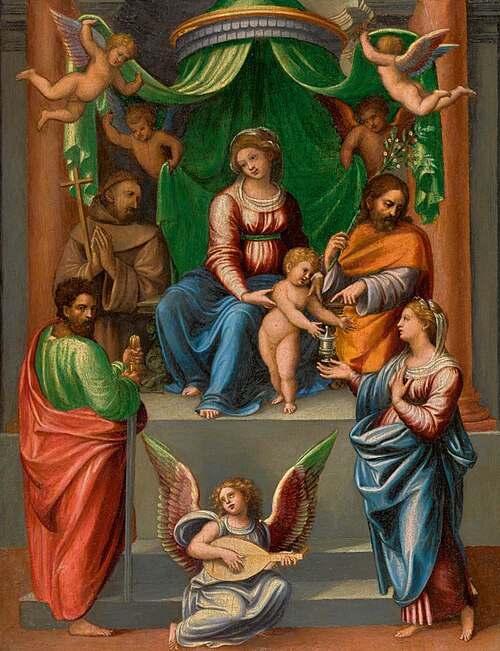 The Madonna and Child Enthroned, , Innocenzo da Imola