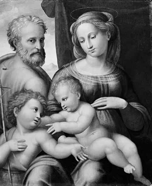 The Holy Family and St John, 1529, Innocenzo da Imola