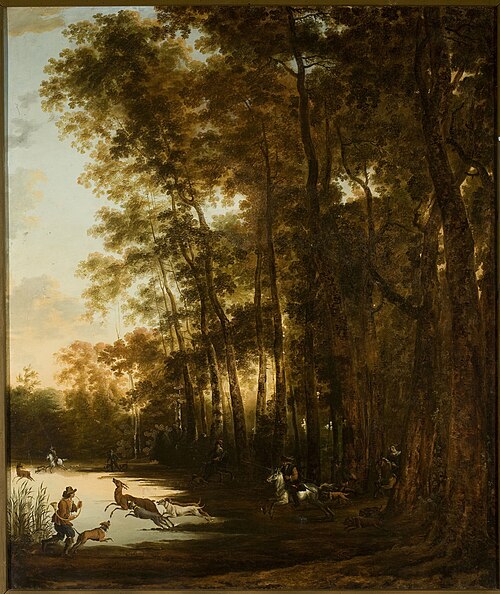 Deer Hunters in the Woods, , Jan Hackaert