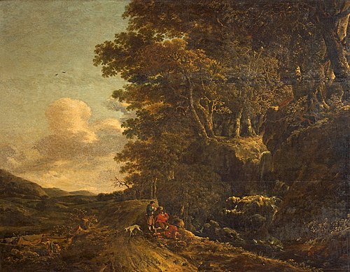 Landscape with a Waterfall, 1649, Jan Hackaert