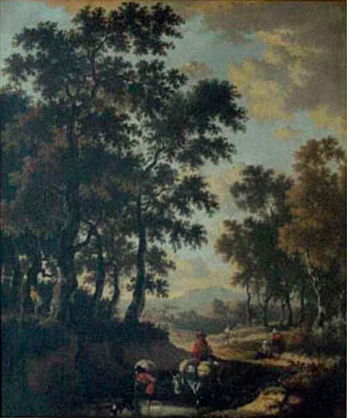 Travellers in a Wooded Landscape, 1645, Jan Hackaert