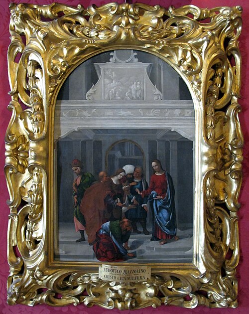 Christ and the Adulteress, 1526, Ludovico Mazzolino