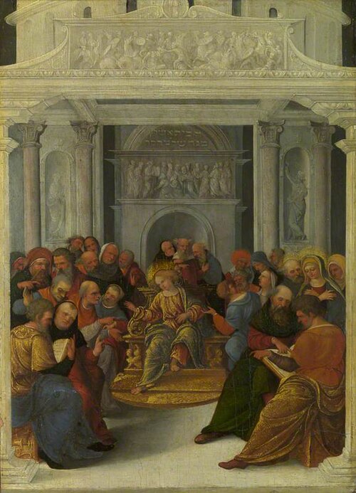 Christ disputing with the Doctors, 1522, Ludovico Mazzolino
