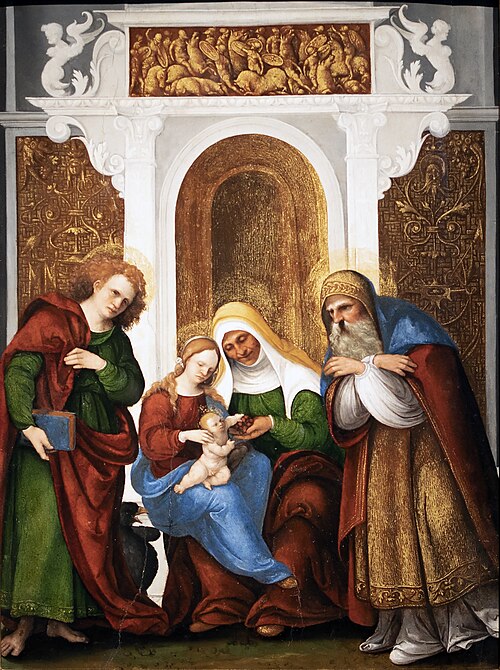 Vierge à l'Enfant avec saints, 1522, Ludovico Mazzolino