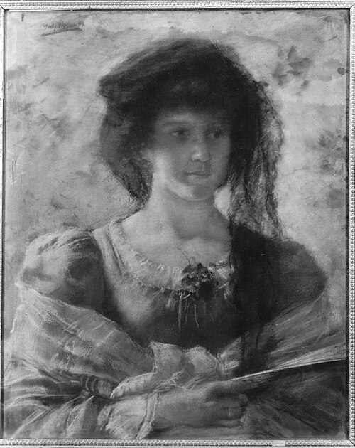 Die schöne Italienerin, 1884, Gottfried Hofer