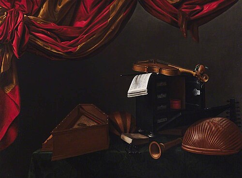 Still Life with Musical Instruments, 1660, Evaristo Baschenis