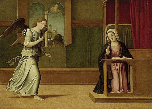 The Annunciation, , Girolamo da Santa Croce