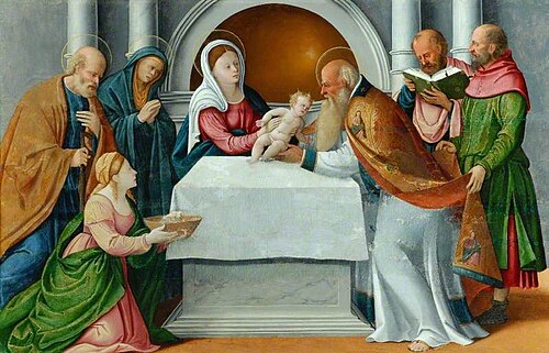 The Presentation in the Temple, , Girolamo da Santa Croce