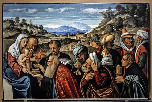 Anbetung der Könige, 1550, Girolamo da Santa Croce
