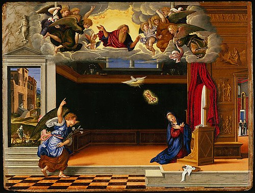 L'Annonciation, 1540, Girolamo da Santa Croce