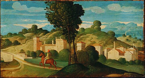 Landscape with Rider, 1550, Girolamo da Santa Croce