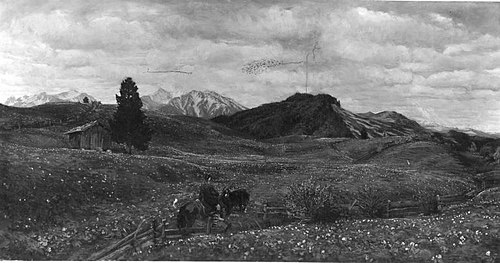 Bavarian foothill landscape, 1897, Erich Kuithan