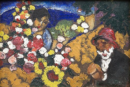 Hollyhocks and Figures, 1921, William Penhallow Henderson