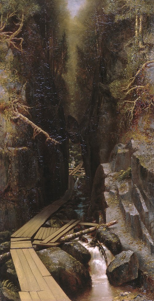 The Boulder and the Flume, 1878, Ralph Albert Blakelock