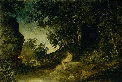 At Nature's Mirror, 1880, Ralph Albert Blakelock