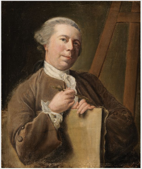 Self-Portrait with an Easel, 1747, Nathaniel, I Hone