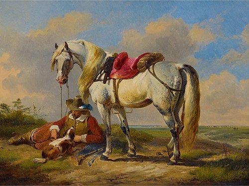 A Cavalier at Rest, 1849, Eugène Verboeckhoven