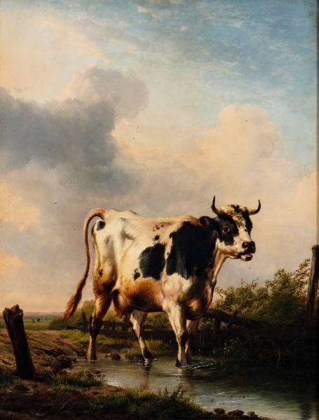 Cow in a Pool, 1850, Eugène Verboeckhoven