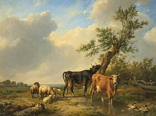 Sheep and Cattle, 1843, Eugène Verboeckhoven