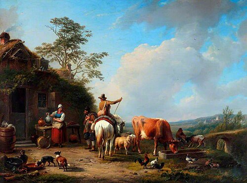 Watering Cattle, 1845, Eugène Verboeckhoven