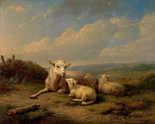 The Twins, 1846, Eugène Verboeckhoven